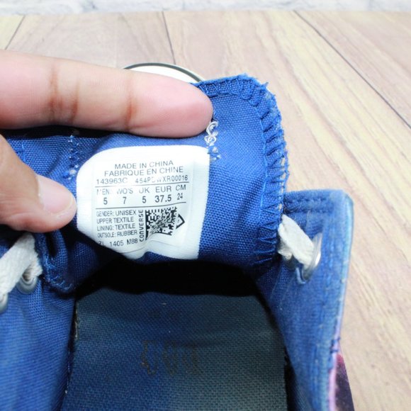 Converse All Star Multicolor Satin Galaxy Sneakers Low Top Shoes Size M 5 / L 7 - Picture 7 of 9